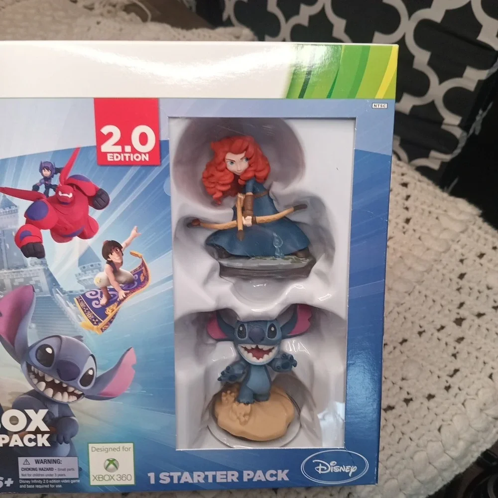 NIB Xbox 360 Disney INFINITY Toy Box Starter Pack 2.0‎ Edition Stitch & Merida